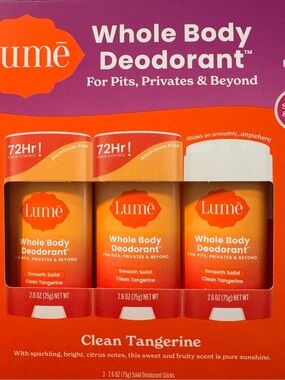 Whole Body Deodorant - Clean Tangerine (Orange) 3-Pack
